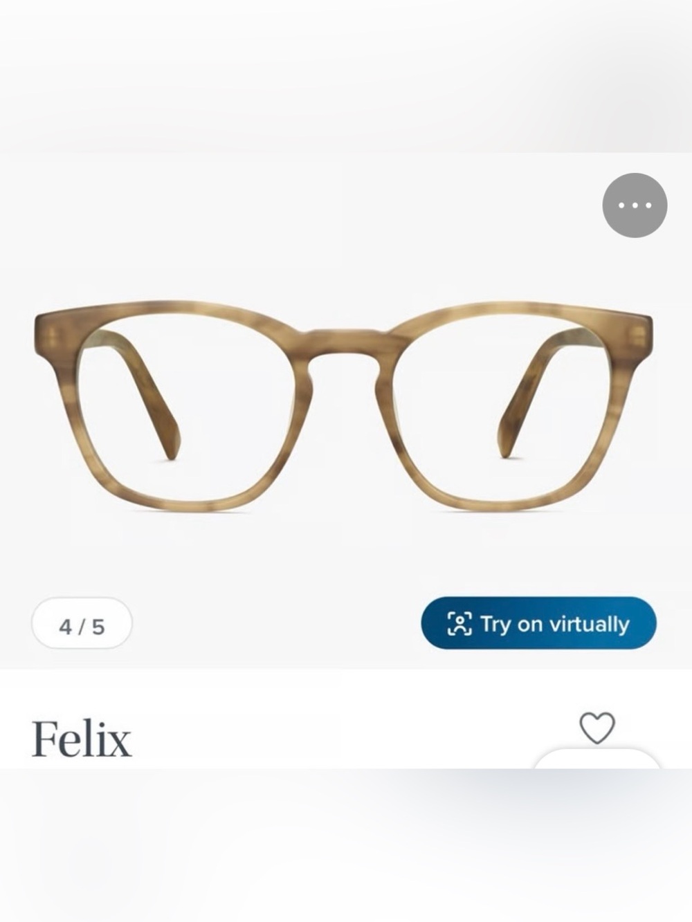 Warby Parker, Felix, Matte Sandlewood frames